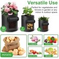 thumbnail image 1 of Paquete de 3 bolsas de cultivo de patatas de 7 galones. Bolsas de cultivo de plantas de vivero de jardín. Bolsa de cultivo de vegetales de tela transpirable para tomates zanahorias. flor de jardineria p LingWen 8390615594523, 1 of 1