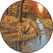 Tire Cover Central Deer Black Vinyl Spare Tire Cover 255/70r18 Center Camera Opening