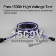 thumbnail image 3 of Cable de extensión, enchufe SAF, paquete de 2, 3 pies, negro, para exteriores, 16 AWG, 13 A., 3 of 7