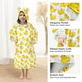 thumbnail image 3 of FORMRS Wearable Blanket Hoodie with Sleeves for Kids Cozy Flannel Sweatshirt, Yellow Rubber Ducks, 3 of 7