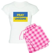 CafePress - Pray For Ukraine Pajamas - Women's Short Sleeve Print T-Shirt and Pants Light Cotton Pajama Set