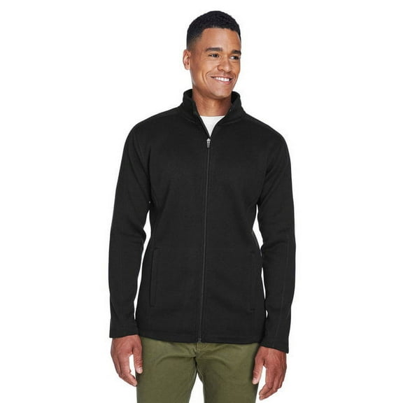 Devon & Jones DG793 Men's Bristol Full-Zip Sweater Fleece Jacket-Black-2XL