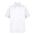thumbnail image 1 of Absolute Apparel - Camisa de popelín clásica de manga corta para hombre (Blanco), 1 of 2