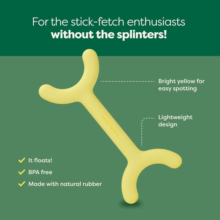 Earth Rated Retriever Dog Toy, Floating Yellow Fetch Stick photo 3