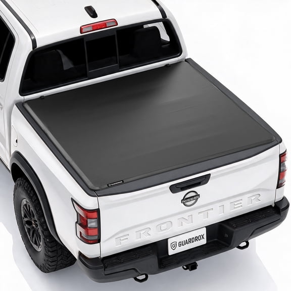 Guardrox R5 Soft Roll Up Tonneau Cover, 5FT, Fits 2005‑2026 Nissan Frontier, Black, NOT for EV, No‑Drill Soft Truck Bed Cover