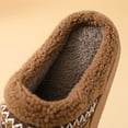 thumbnail image 5 of Womens Slippers Non-Slip Thick Soled Round Toe Slip-on Slides Women's Casual Versatile Lace Indoor Home Fall Winter Thick Bottom Indoor Outdoor Warm Sandals, 5 of 9