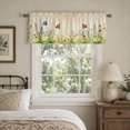thumbnail image 2 of SPXUBZ White Wildflower Window Valance Farmhouse Kitchen Curtain Valance Rod Pocket Decor, 2 of 5