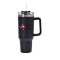 thumbnail image 1 of Taza para coche, taza con mango de acero inoxidable 304, taza de hielo con pajita, 40oz, 1 of 6