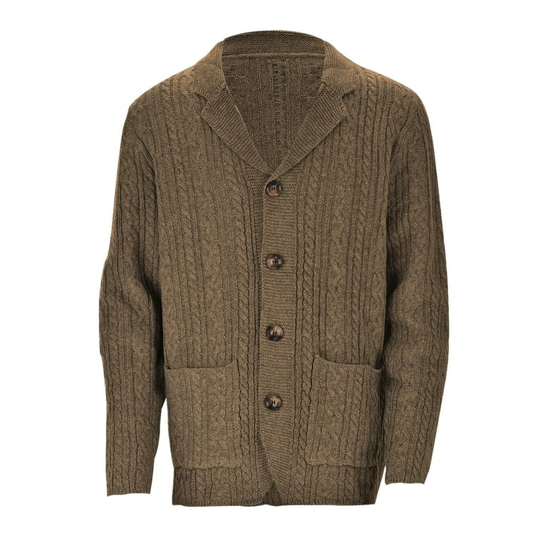 New Fashion Simple Solid Color Men's Knit Cardigan New Fashion Simple Solid Color Men's Knit Cardigan