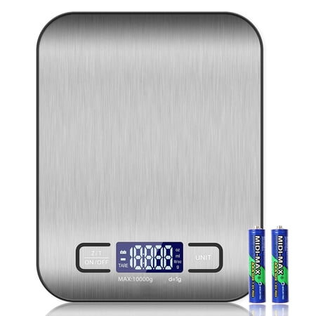 digital food scale, 22lb kitchen scales grams and ounces for weight loss, baking, cooking, keto and meal prep, with lcd display