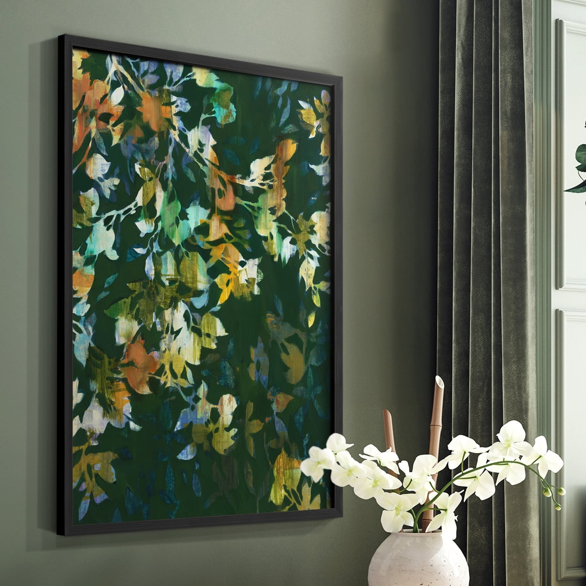 Whirlwind II Framed Print in Black Solid Wood 22 x 28 Framed Print