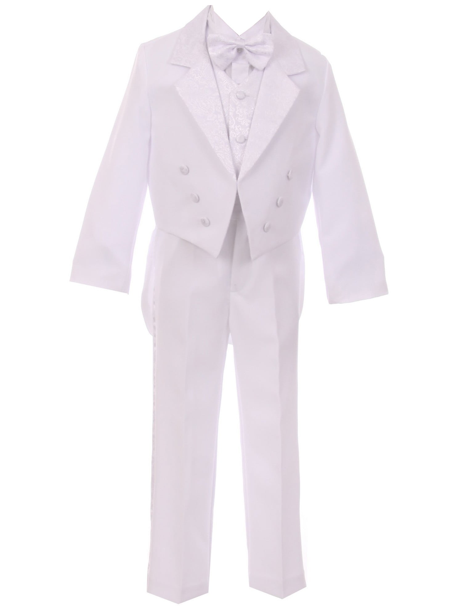 Rain Kids Baby Boys Black Straight Jacket 5 pc Special Occasion Suit Set 6-24M