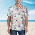 thumbnail image 2 of Susaid Bulldog Print Short Sleeve Shirts Button Down Casual Shirts Summer Beach Aloha Button Down Short Sleeve for Men ,Large, 2 of 7