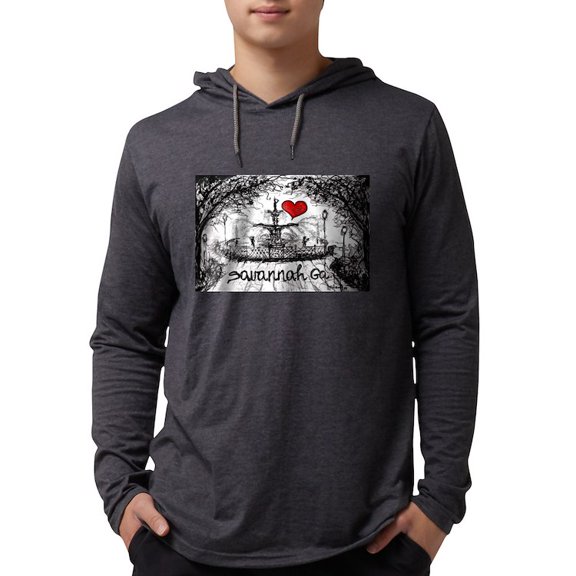 CafePress - I Love Savannah Ga Long Sleeve T Shirt - Mens Hooded Shirt