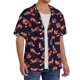 thumbnail image 2 of Balery Foxes In Different Poses Camisa Casual de Manga Corta con Botones para Hombre, Texturizada, Estilo Cubano, para Playa, Verano-Small, 2 of 5