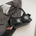 thumbnail image 4 of Bolso Azafa Multipoc Un Multicebo Punk La Axila Elegante Chic Vagabundo para Mujeres Pumas Hombro Pudo Gran Capacidad Correa Ajustable Informal, 4 of 9