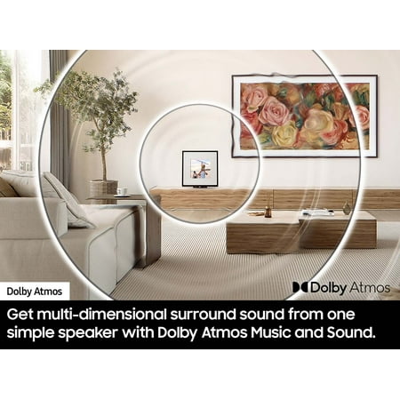 Samsung - HW-LS60D Music Frame Smart Speaker/Picture Frame, Dolby Atmos - Black