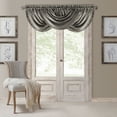 thumbnail image 2 of Erlene Home Fashions Versailles 52 Width x 36 Length Inch Blackout Waterfall Window Single Curtain Valance, Gray, 2 of 2