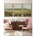 thumbnail image 5 of Drsoum Vintage Grassland Meadow Wildflower Field Wall Prints Classic Retro Farmhouse Landscape Wall Art 16x24in3pcs Natural Framed Rustic Decorations for Kitchen Bedroom, 5 of 6