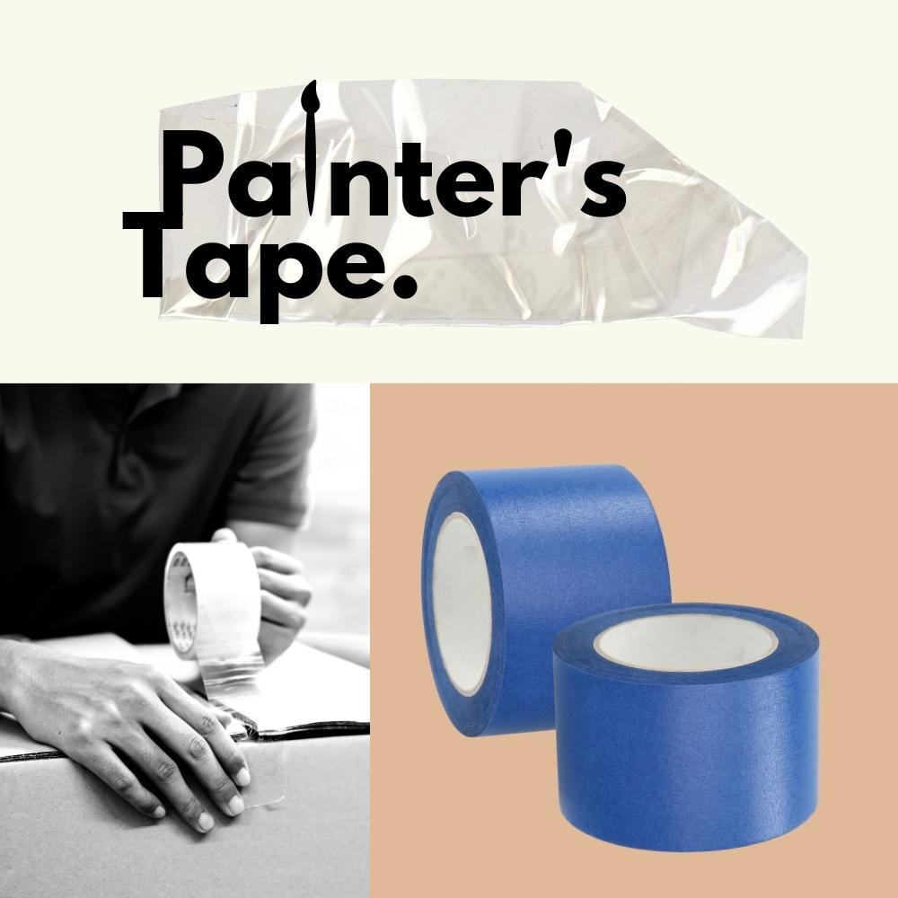 SSBM 5.5 Mil - Painters Masking Adhesive Tape Withstands Paint Splashes, Protect Surfaces, High Performance Acrylic Adhesive, Blue, 3" x 60 Yards, 4 Rolls