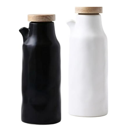 

2 Ceramic Oil Dispensers ML Spice Bottles for Cooking And Baking.