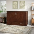 thumbnail image 3 of AFI Aspen Queen Murphy Bed Chest with 6" Mattress, Storage, & Built-in Charger, Walnut, 3 of 20