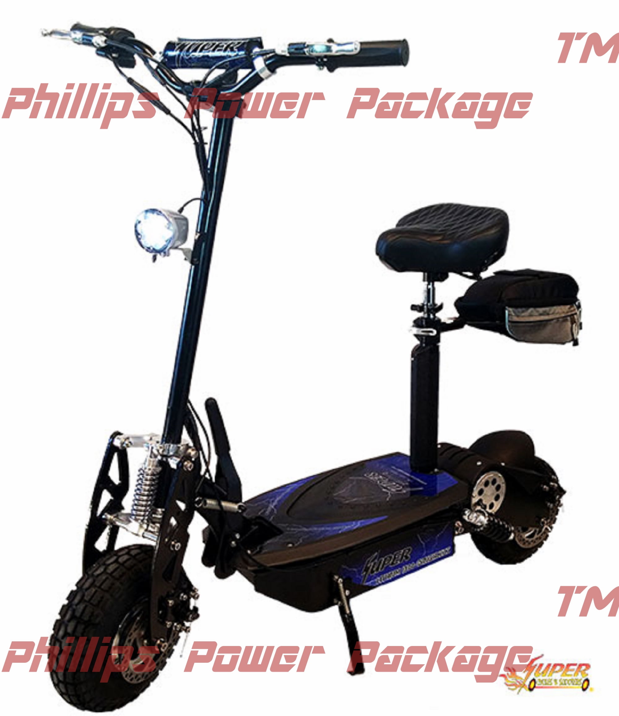 Super Cycles Super Lithium 1300 Brushless Scooter 2Wheel Black