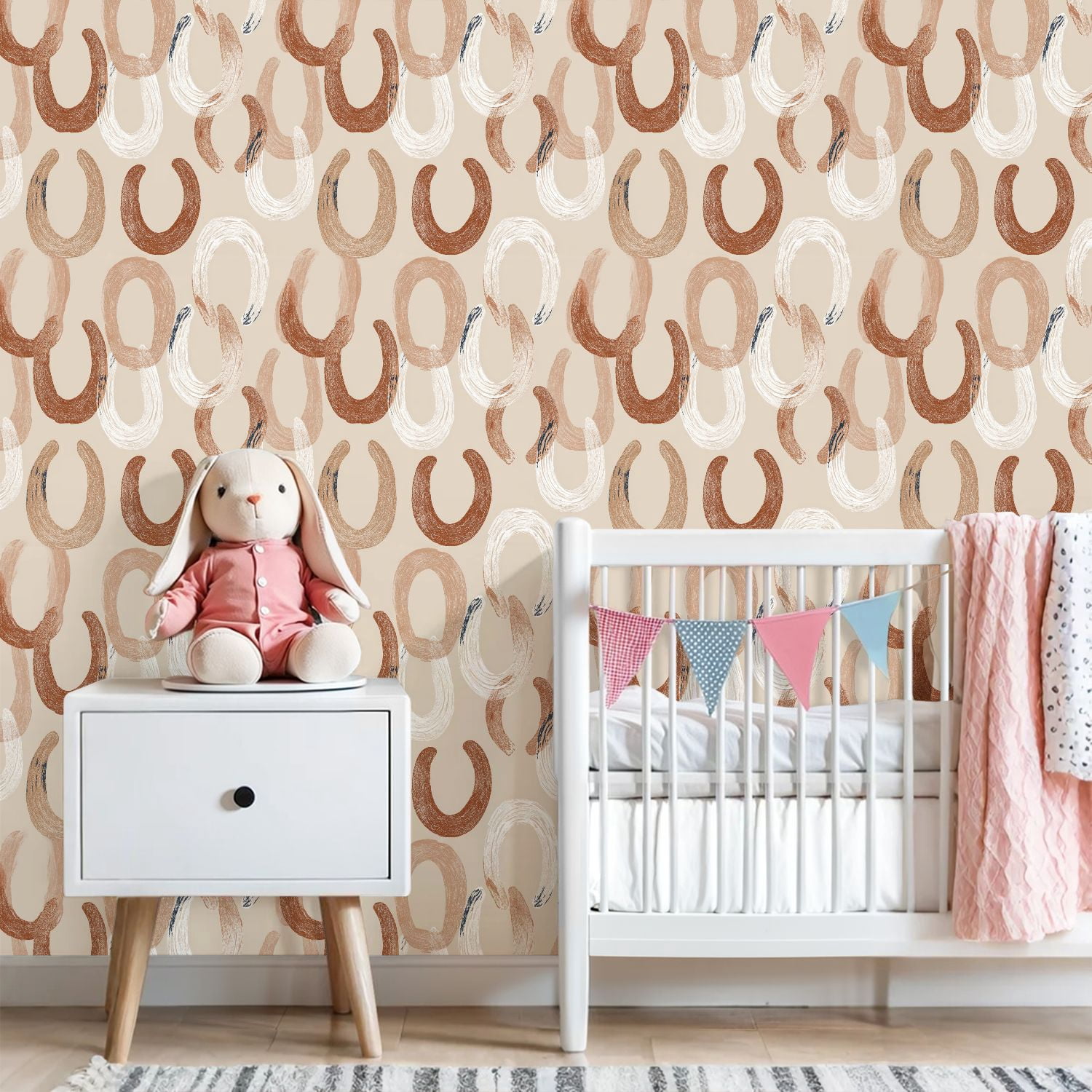 Peel and Stick Wallpaper Abstract Neutral Brushstroke Beige Brown White Tones Wall Mural 23.6in x 9.8ft Self Adhesive Removable Wall Paper Renter Friendly Wallpaper for Bedroom Nursery Living Room