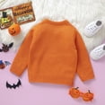 thumbnail image 4 of Toddler Baby Boy Girl Halloween Sweater Knit Chunky Pumpkin Sweaters Oversized Pullover Sweatshirt Tops Fall Winter Clothes, 4 of 7