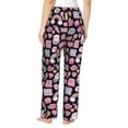 thumbnail image 3 of Uemuo Elements Pattern Women's Wide Leg Palazzo Lounge Pants with Pockets Light Weight Loose Comfy Casual Pajama Pants-, 3 of 9