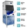thumbnail image 5 of Ktaxon Commercial Ice Maker Machine, 400LBS/24H Smart LCD Panel Commercial Ice Machine with 280lbs Storage for Restaurant Bar Store Bar Supermarket, Home & More, Include Water Filter & Scoop, 5 of 9