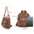 thumbnail image 4 of GOIACII Backpack Purse for Women Travel Backpack PU Leather Ladies Handbag Designer Ladies Fashion Travel Shoulder Bags with Tassel, 4 of 8