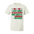 thumbnail image 2 of I Just want to Make Stuff and Watch Christmas Movies Ugly Christmas Sweater Men's Graphic T-Shirt, White, 3XL, 2 of 3