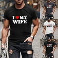 thumbnail image 5 of guisaled I Love My Boyfriend Shirt for Men Crewneck Short Sleeve I Love My Wife Printed Tops Valentine Day Dating Graphic Tee Shirts, 5 of 6