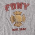 thumbnail image 2 of New York City T-Shirt Fdny Vintage Badge Unisex Graphic Tee For Men & Women Athletic Heather&nbsp;, 2 of 7