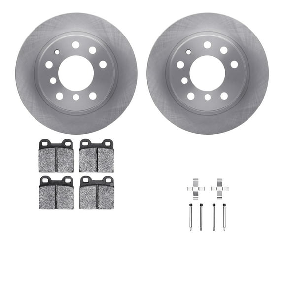 Dynamic Friction Company Rear Brake Rotors with 5000 Advanced Brake Pads includes Hardware 6512-31150