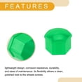 thumbnail image 5 of 20 Pcs Wheel Lug Nut Bolt with Clip Rims Tire Nut Screws Dust Cap Cover Nut Protection Plastic Green 17mm, 5 of 7