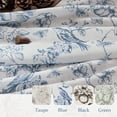 thumbnail image 4 of Linen Floral Curtains for Living Room 84 Inch Length Toile Blue and White Drapes French Country Back Tab Light Filtering Printed Farmhouse Bedroom Rod Pocket Window Treatments 2 Panels, 4 of 4