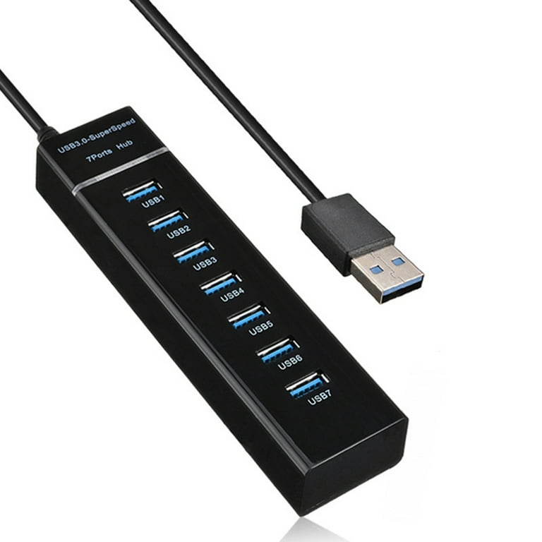 BENFEI USB 3.0 Hub 4-Port, Ultra-Slim USB Hub with 3 ft Extended Cable,  Compatible for MacBook, Mac Pro, Mac Mini, iMac, Surface Pro, XPS, PC,  Flash