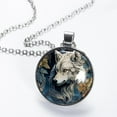 thumbnail image 2 of Wolf Elegant Glass Circular Pendant Necklace for Women - Fashion Jewelry for Women's Necklaces, 2 of 5