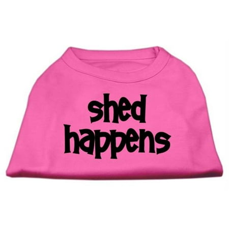 Mirage Pet Products Shed Happens Screen Print Shirt Bright Pink XS - 8