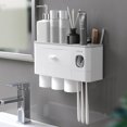 Toothbrush Holders NoDrill Wall Mounted For Bathrooms With Toothpaste