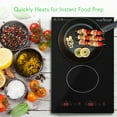 NutriChef PKSTIND52 Dual Induction Cooktop Double Countertop Burner