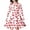 Red, variant on Cute Girls Dresses Long Sleeve Crew Neck Bow Print A-Line Casual Kids Clothes Size 8-9 Years