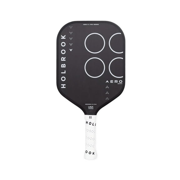 Holbrook 16mm Pickleball Paddle Aero Series, Black/White