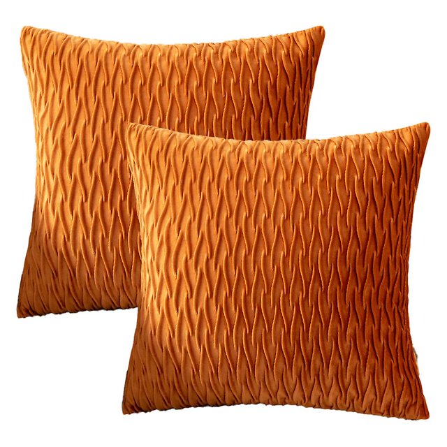 Funda de sofá de 2 piezas, funda de almohada para cabecera, funda de almohada plisada de terciopelo liso
