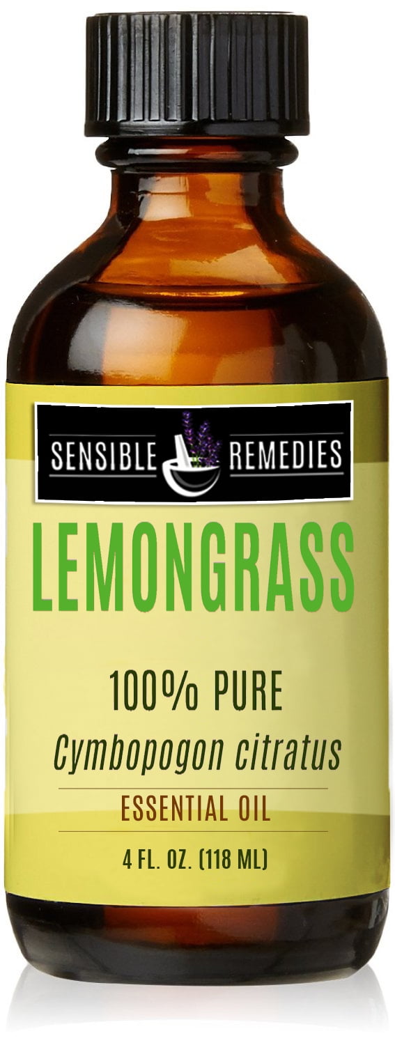 Sensible Remedies Lemongrass 100 Therapeutic Grade Essential Oil, 4 fl