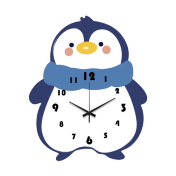 Reloj de pared de pingüino Regalo decorativo silencioso no titulando reloj para colgar para la oficina Amigos de familia Housewarming House