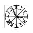 thumbnail image 5 of Benjara 46" Faux Clock Wall Decor- Round- Vintage Style- Matte Black Finish, 5 of 6