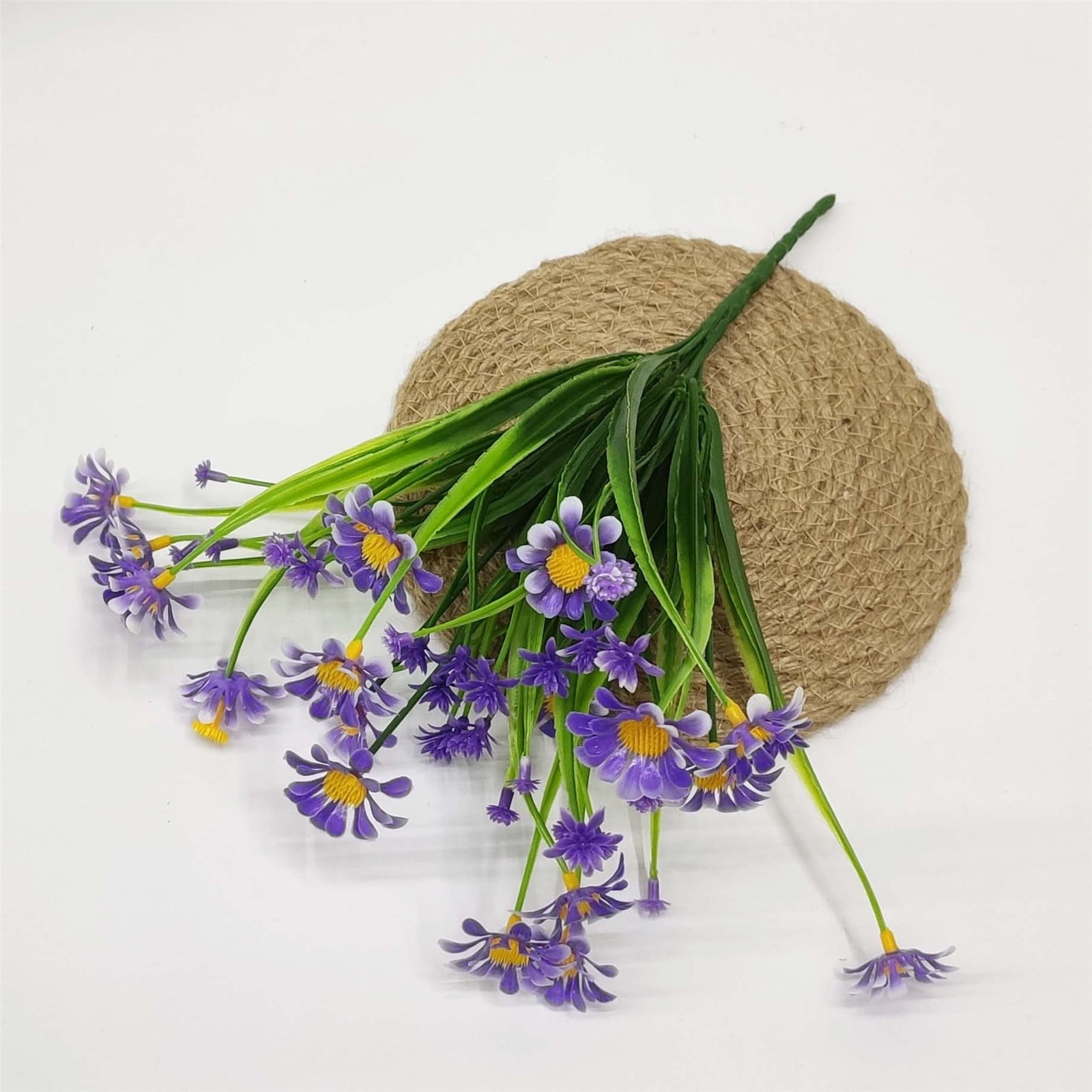 Moocorvic Artificial Flowers Outdoor UV Resistant Flowers for Indoor Outside Hanging No Fade Garden Porch Window DÃÂ©cor(Purple)